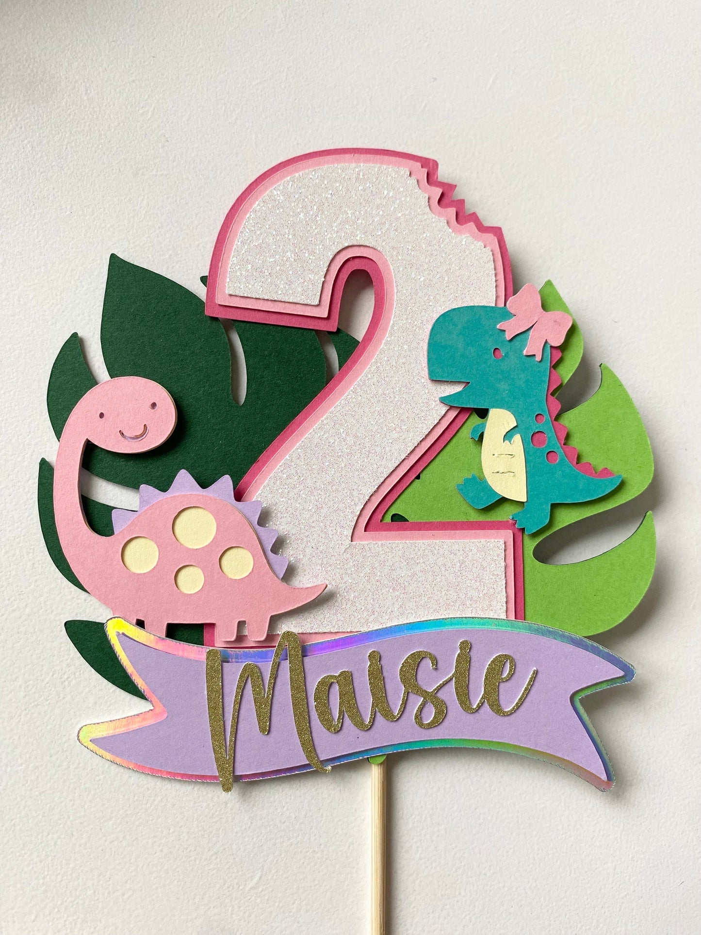 Dinosaur cake topper