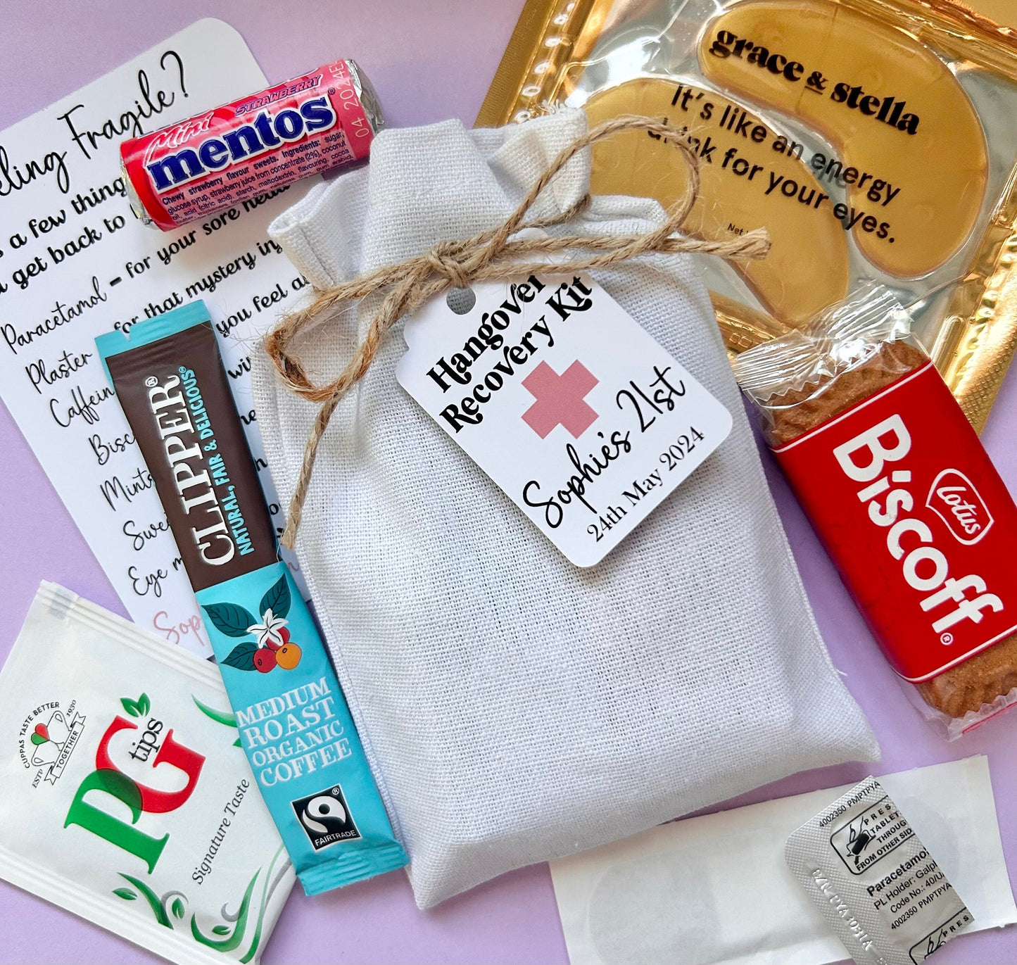 Birthday party hangover survival card