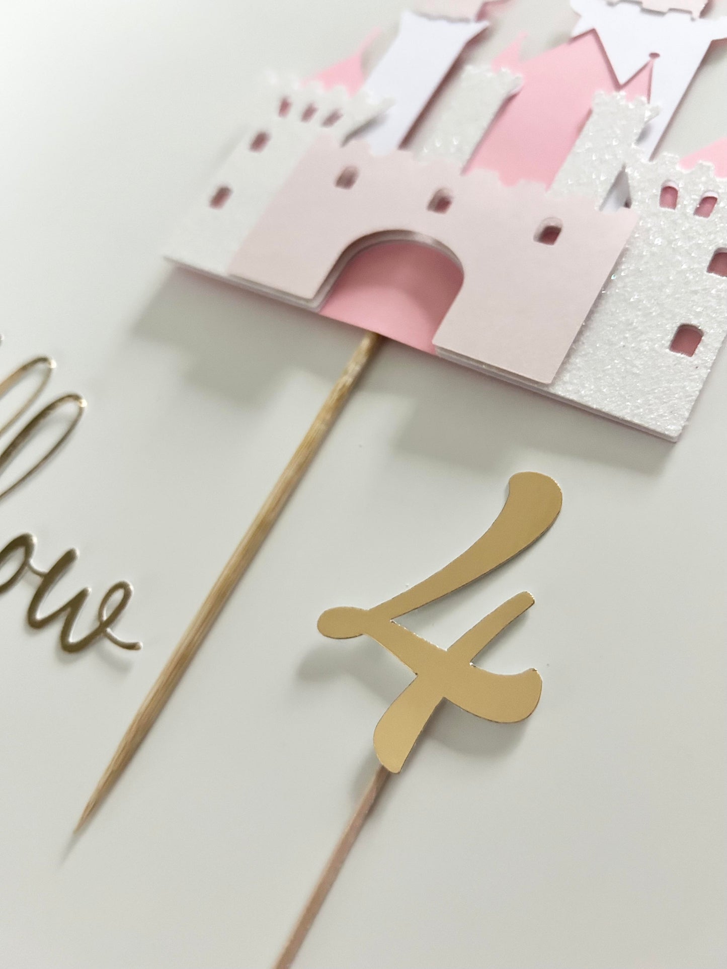 Princess Castle cake topper set