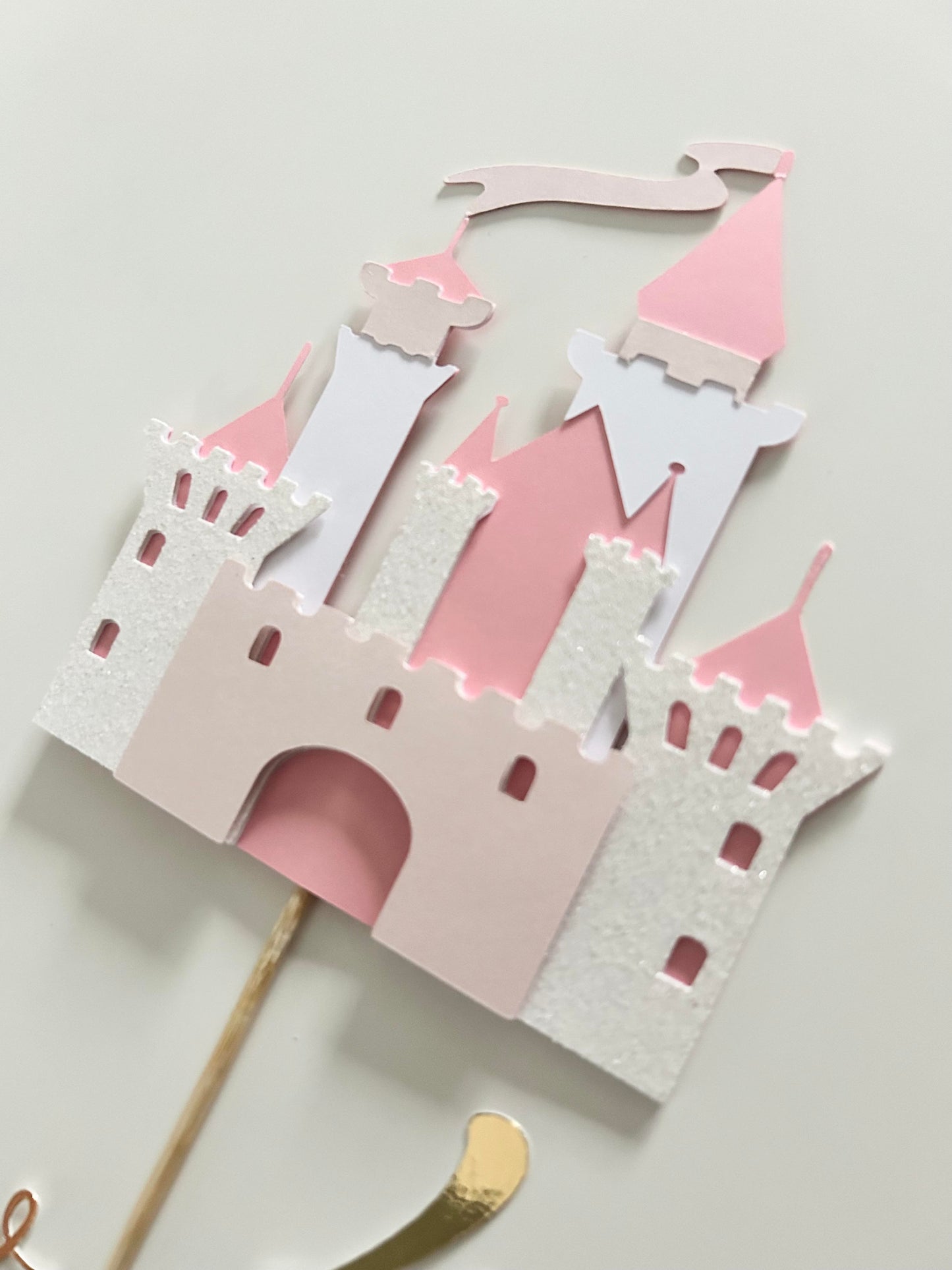Princess Castle cake topper set