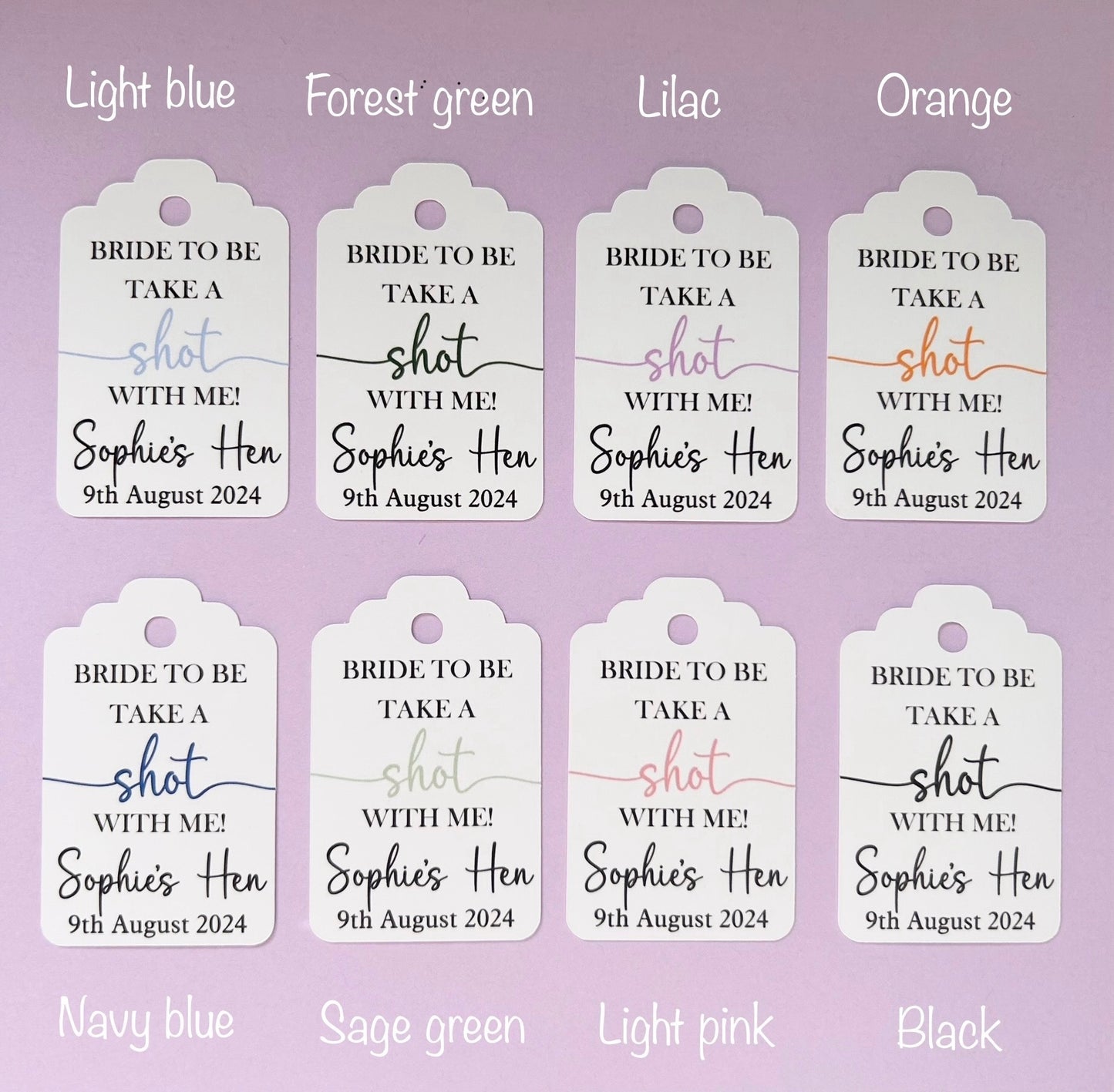 Hen Party shot tag