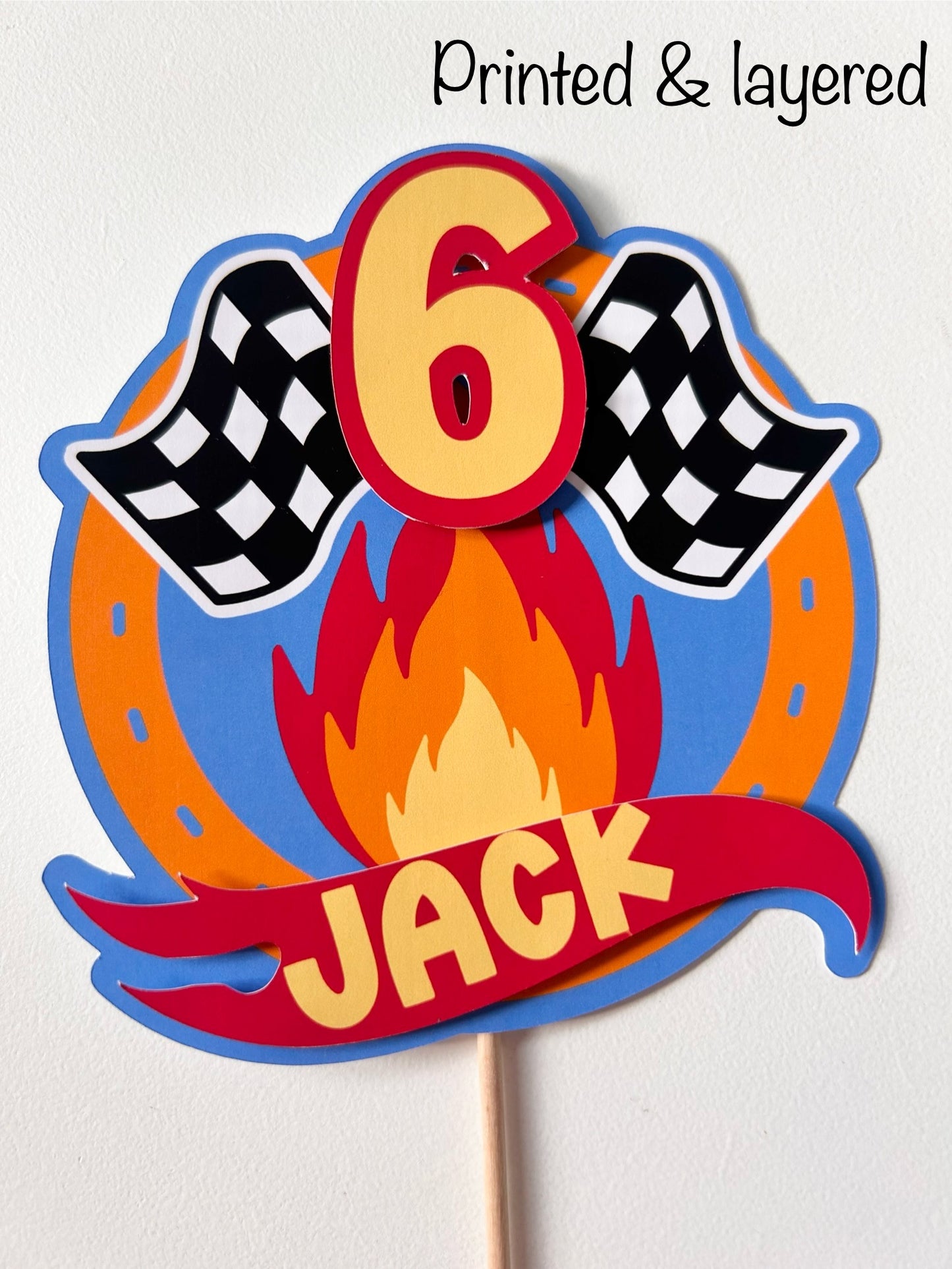 Hot Wheels inspired cake topper