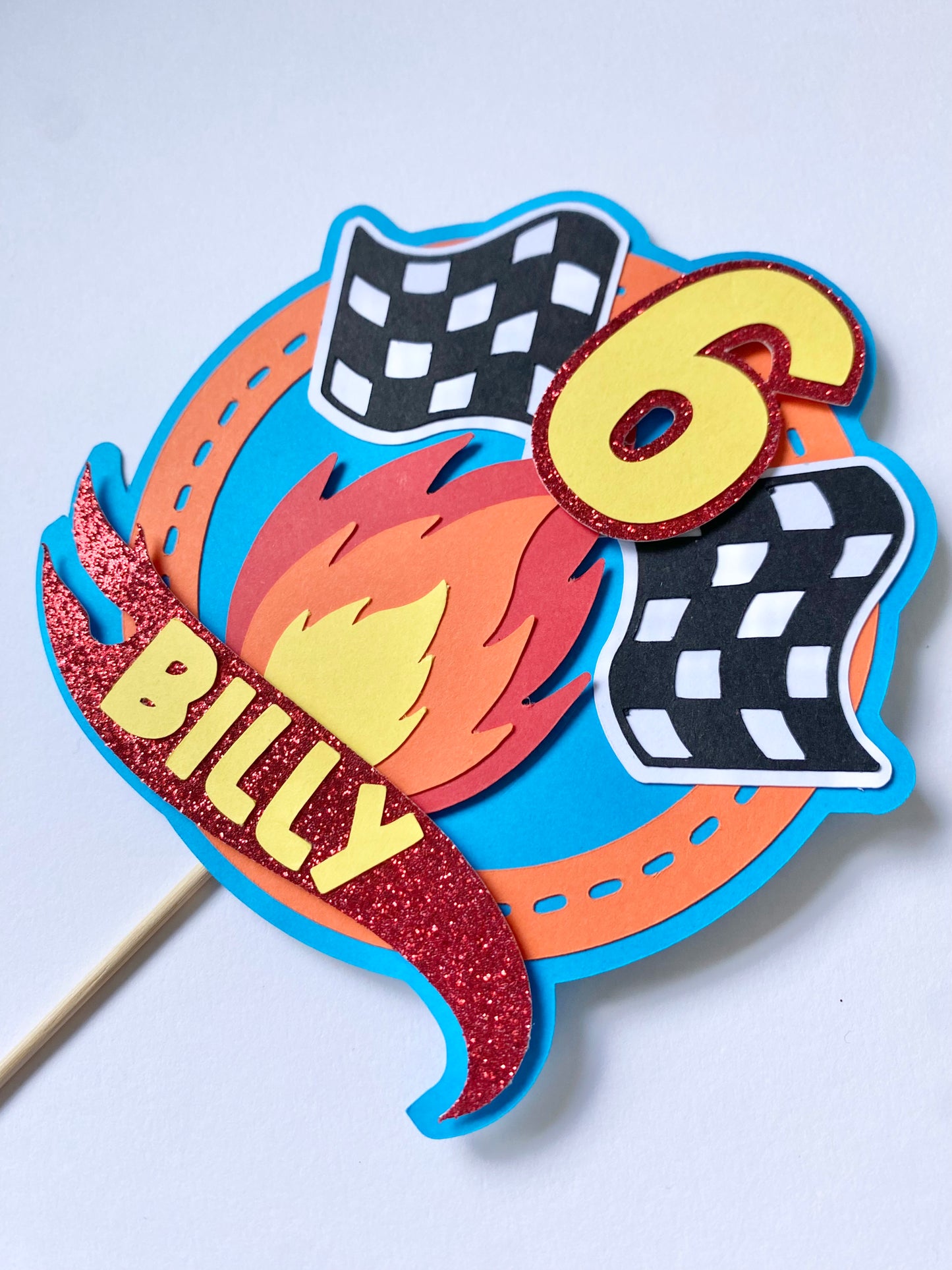 Hot Wheels inspired cake topper