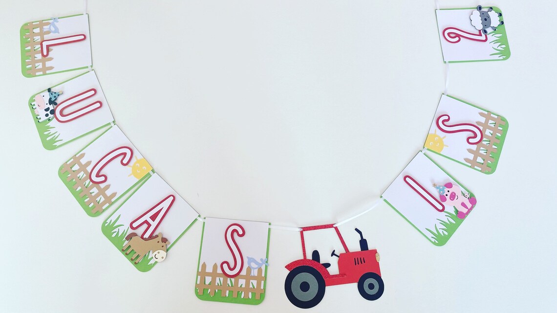 Farm cake topper