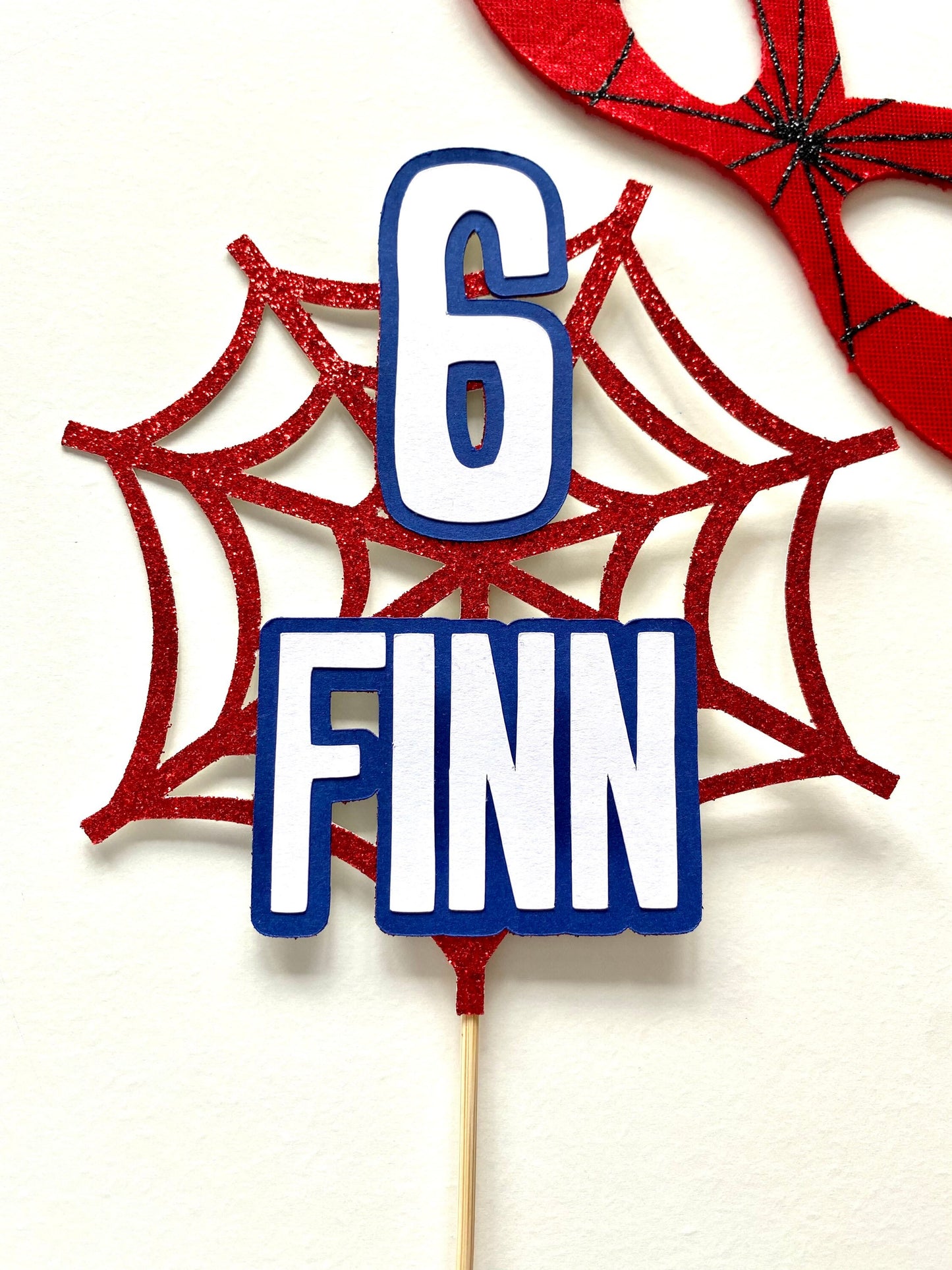 Spider web cake topper