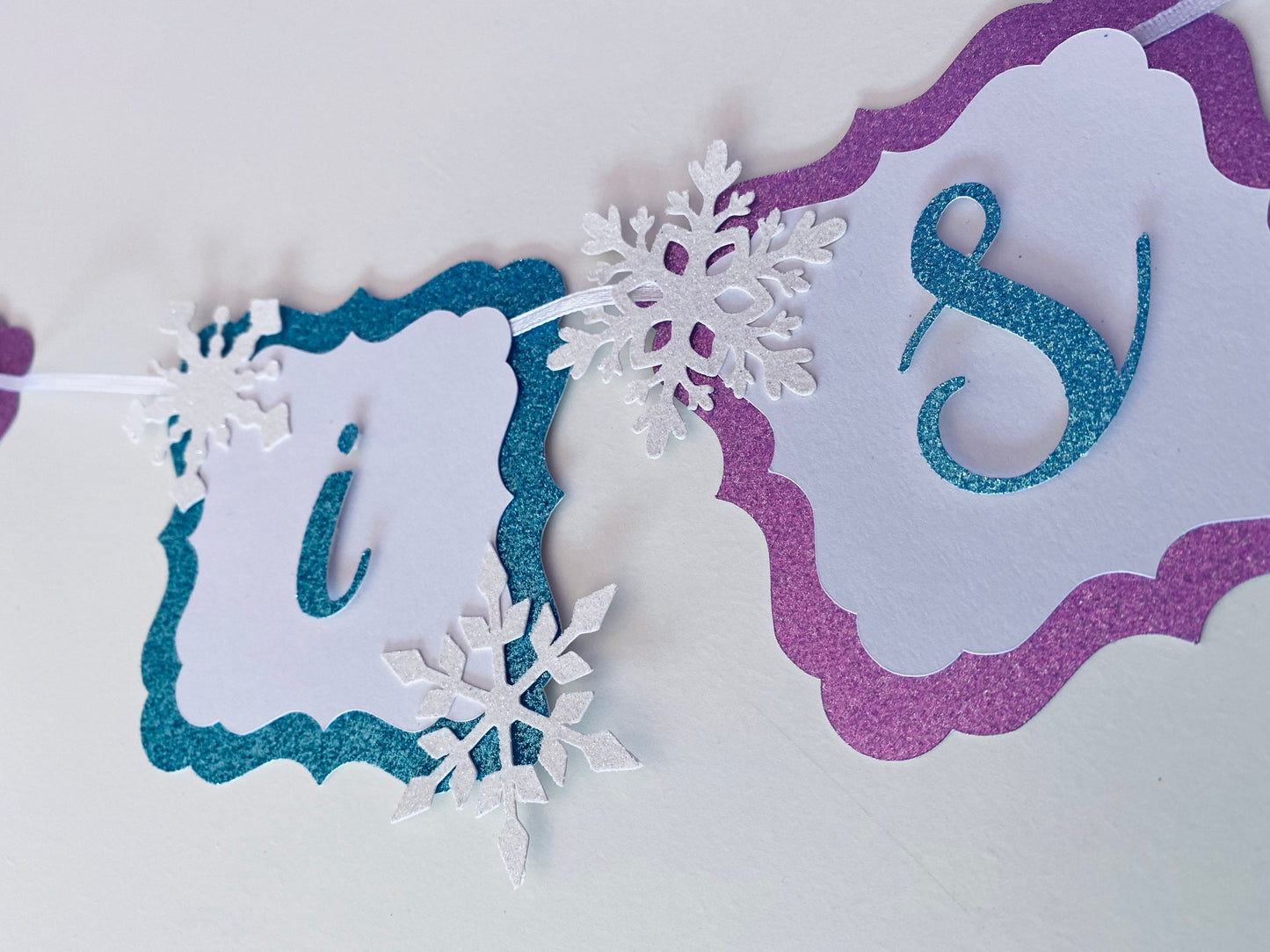 Snowflake birthday banner