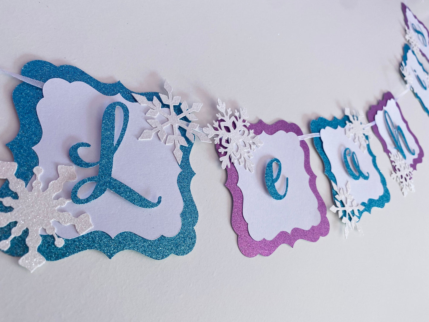 Snowflake birthday banner