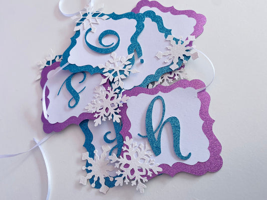 Snowflake birthday banner