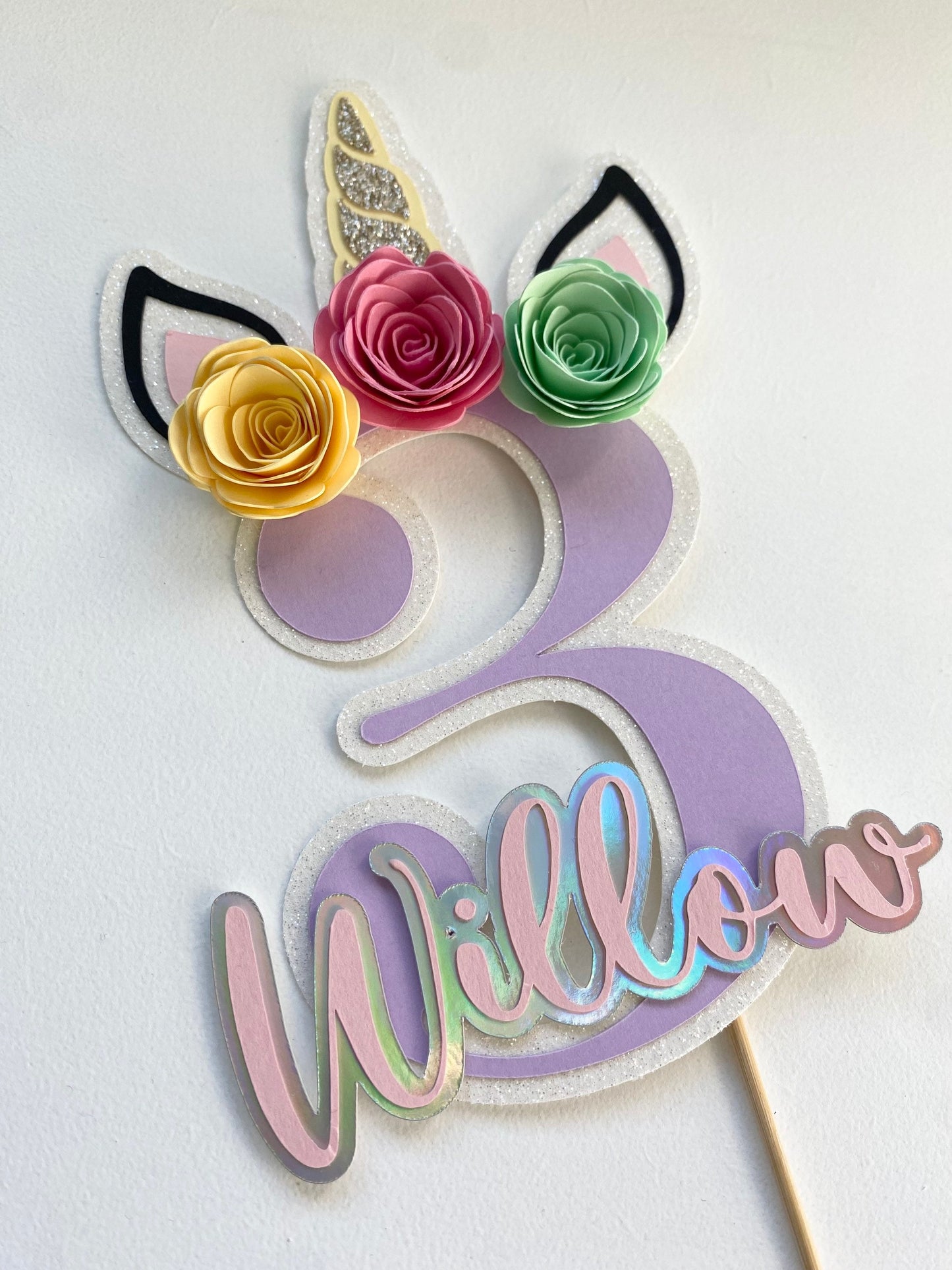 Unicorn cake topper