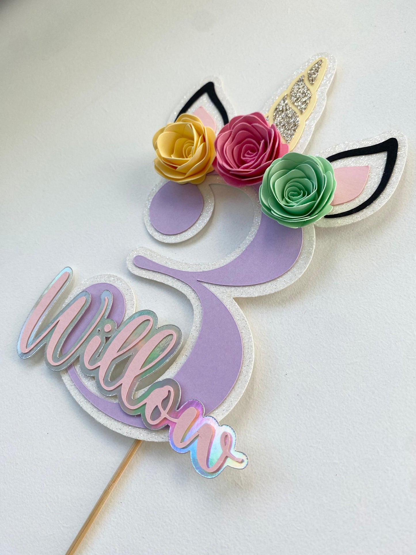 Unicorn cake topper