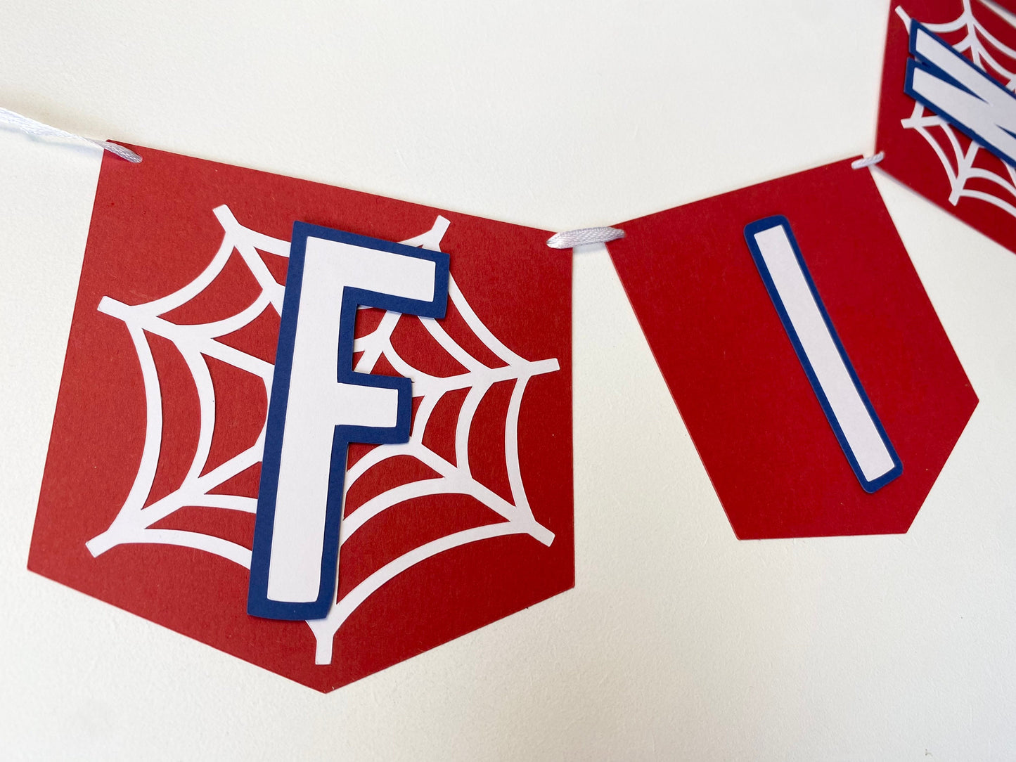 Spider web birthday banner
