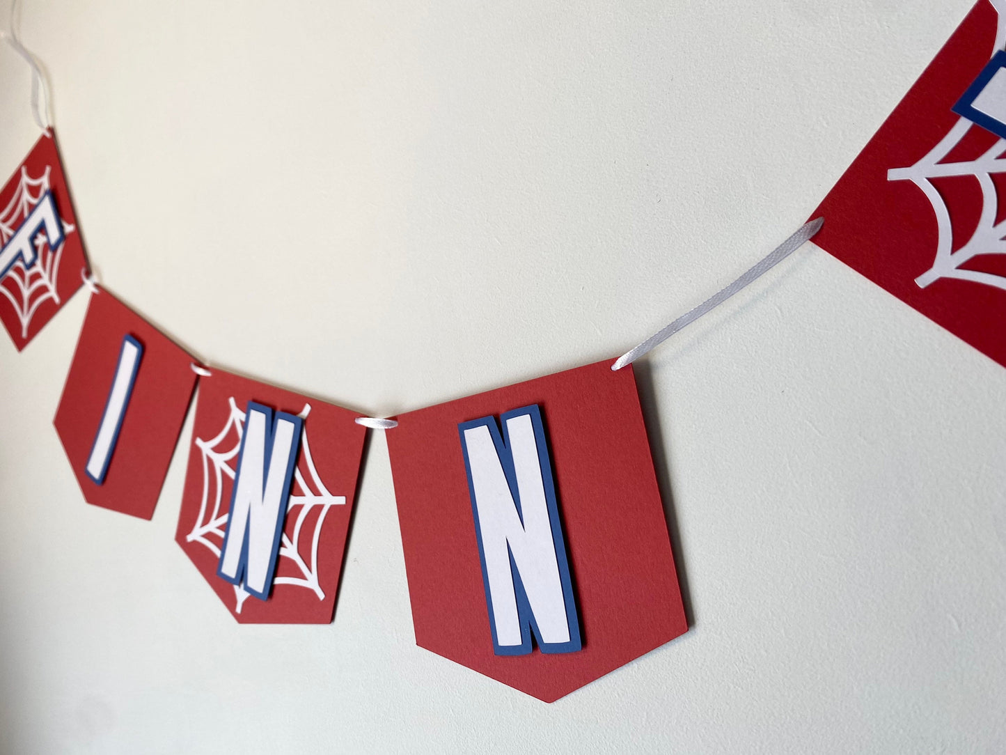 Spider web birthday banner