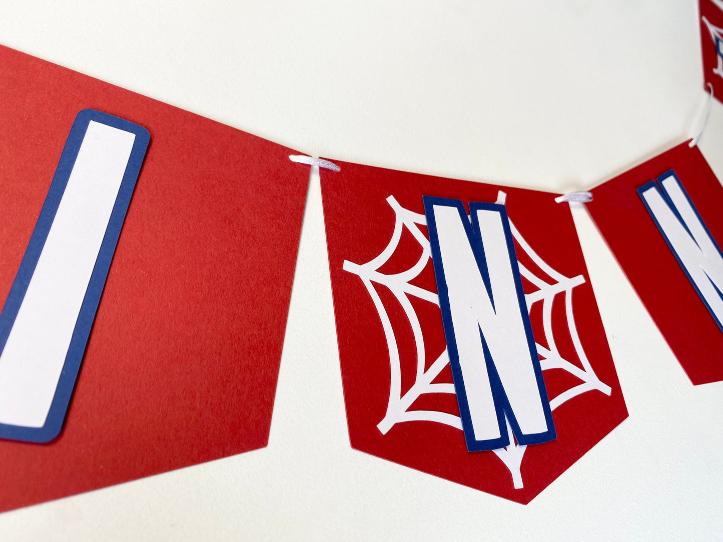 Spider web birthday banner
