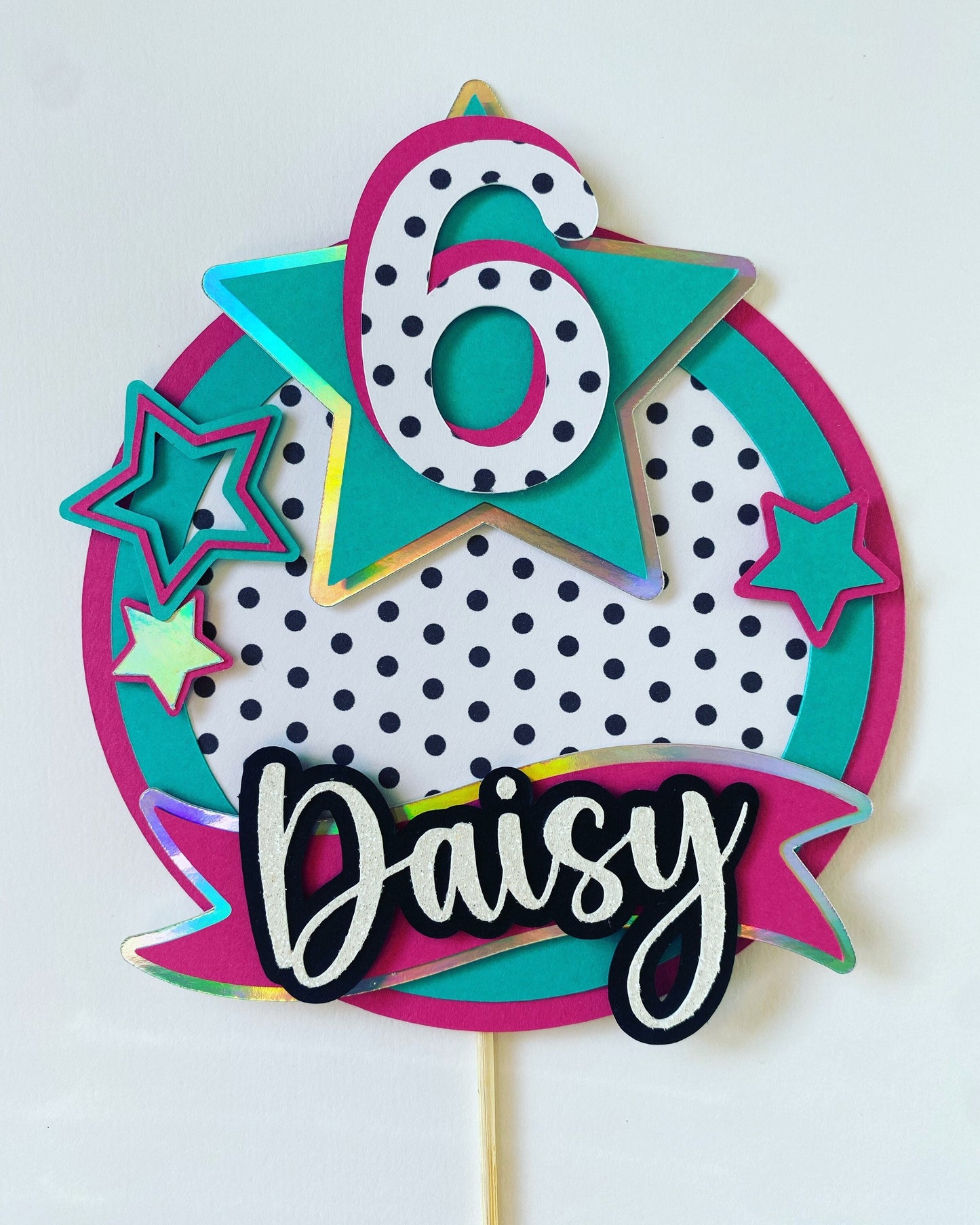 Polka dot doll surprise banner