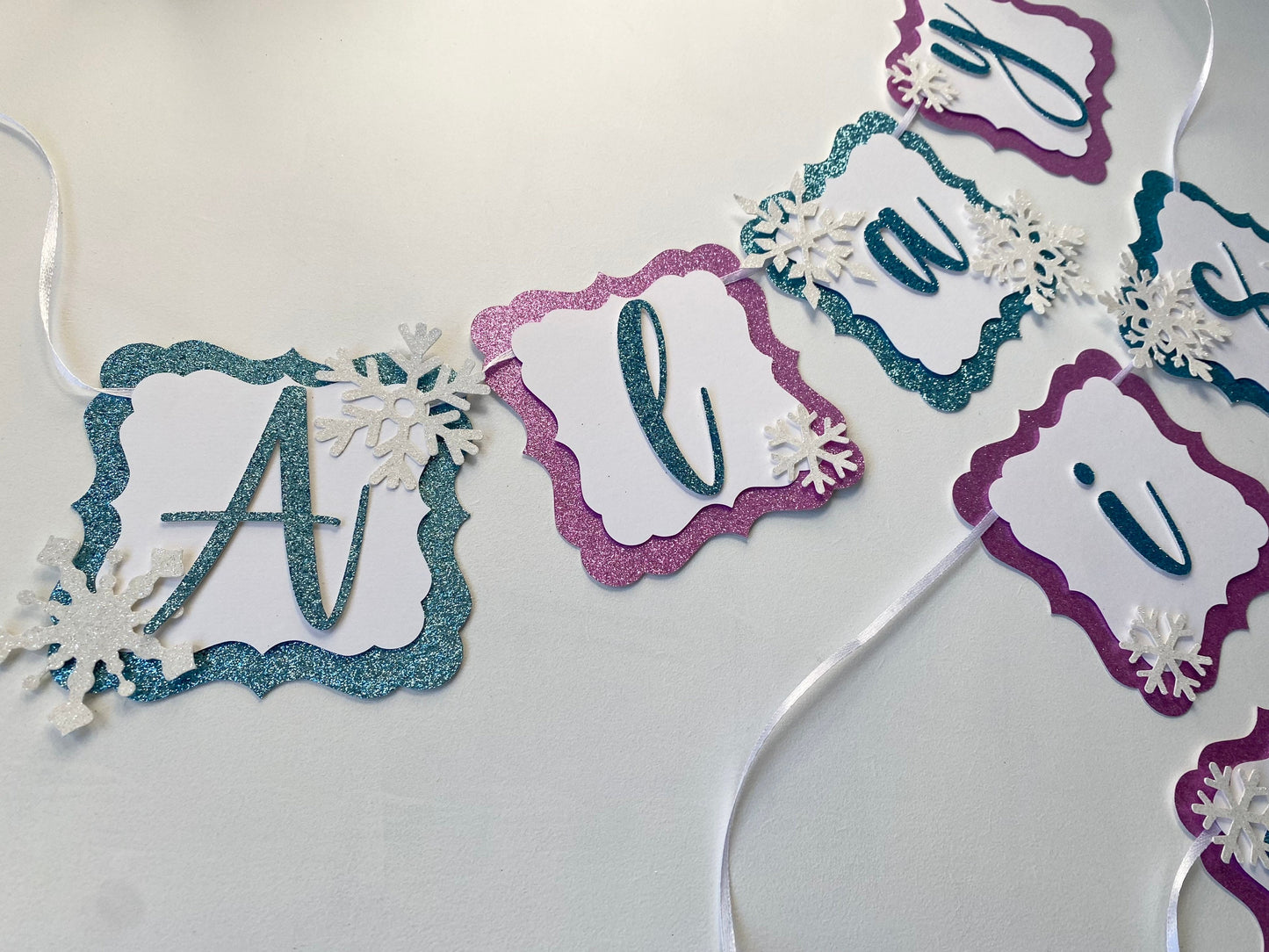 Snowflake birthday banner