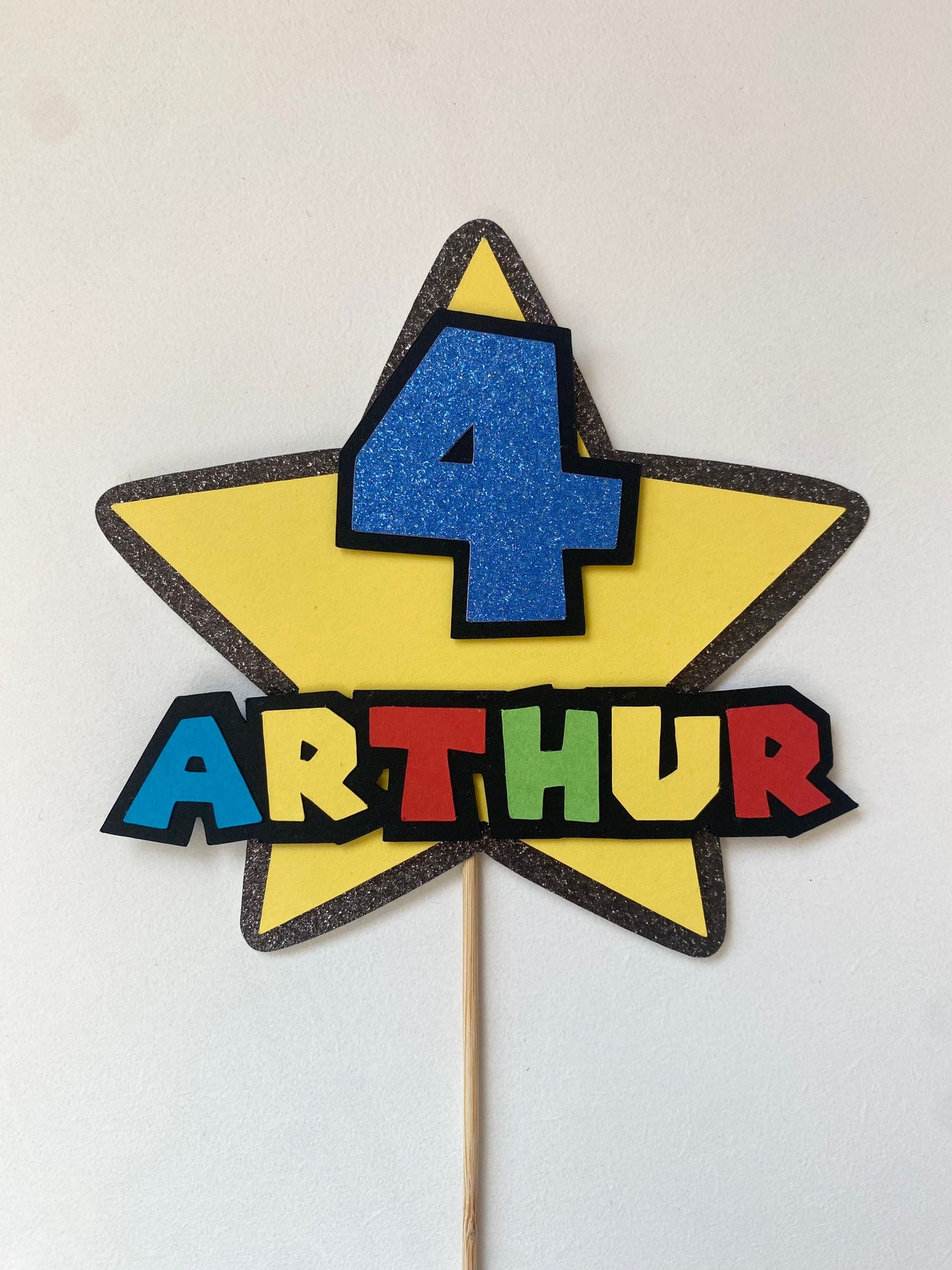 Super Mario inspired cake topper