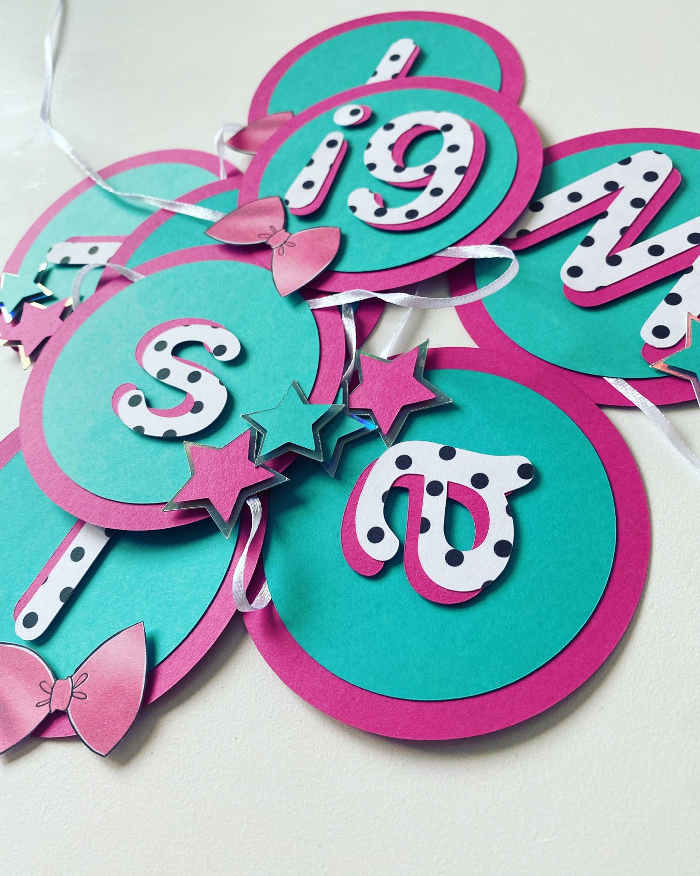 Polka dot doll surprise banner
