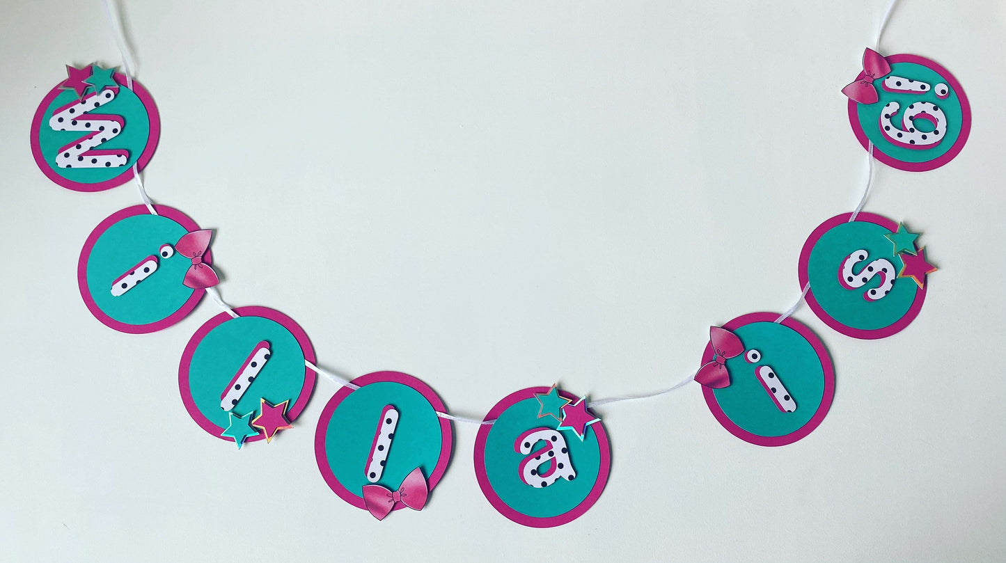 Polka dot doll surprise banner