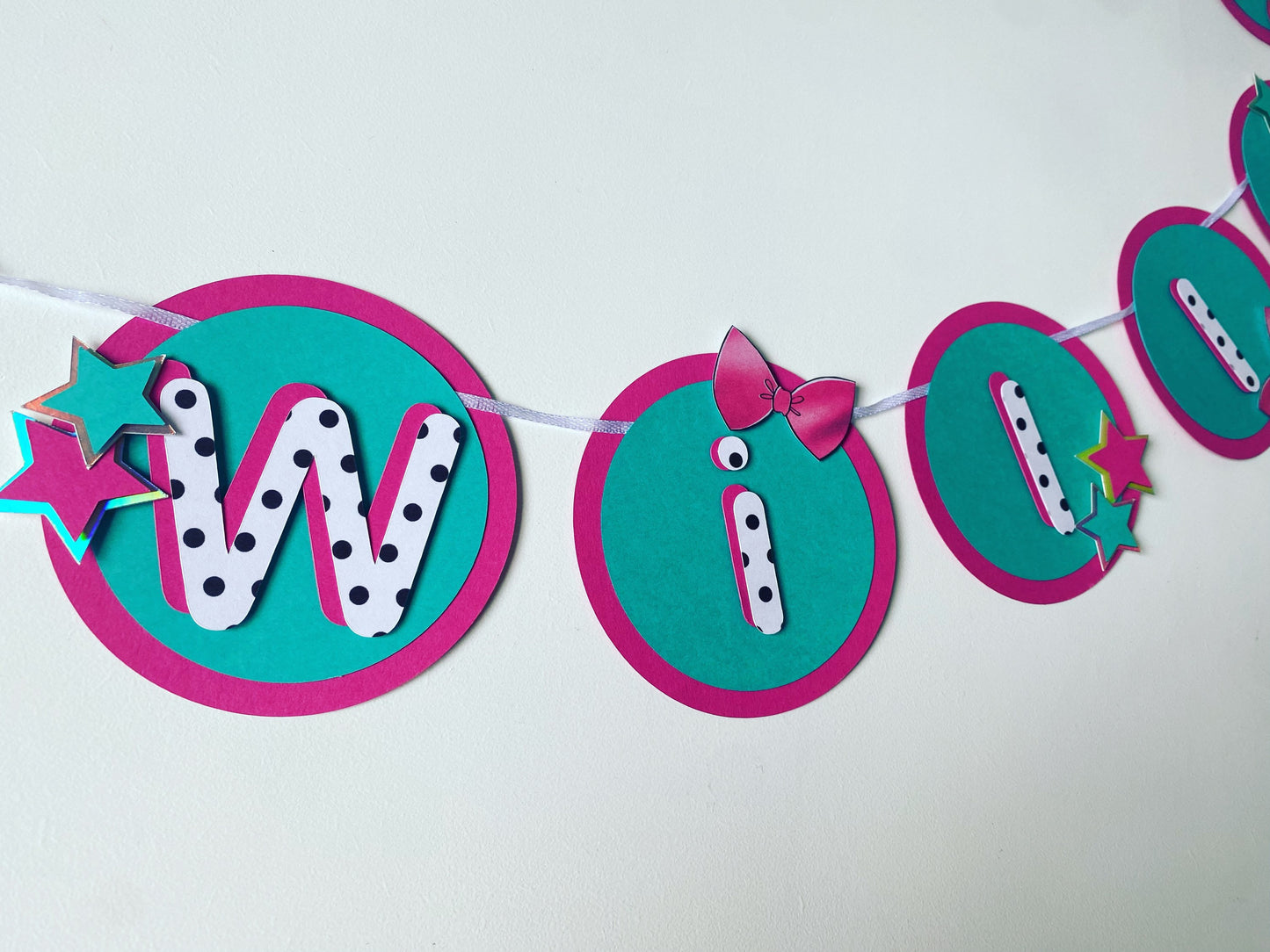 Polka dot doll surprise banner