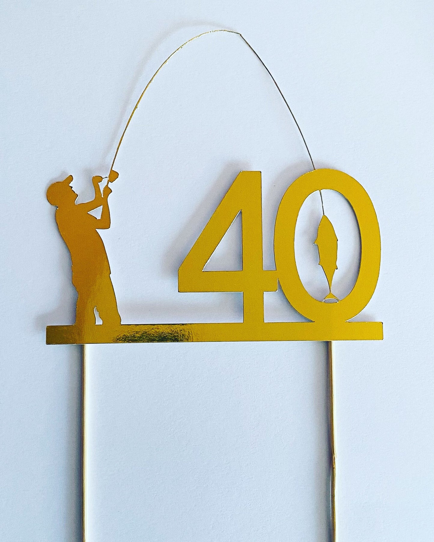 Fishing cake topper