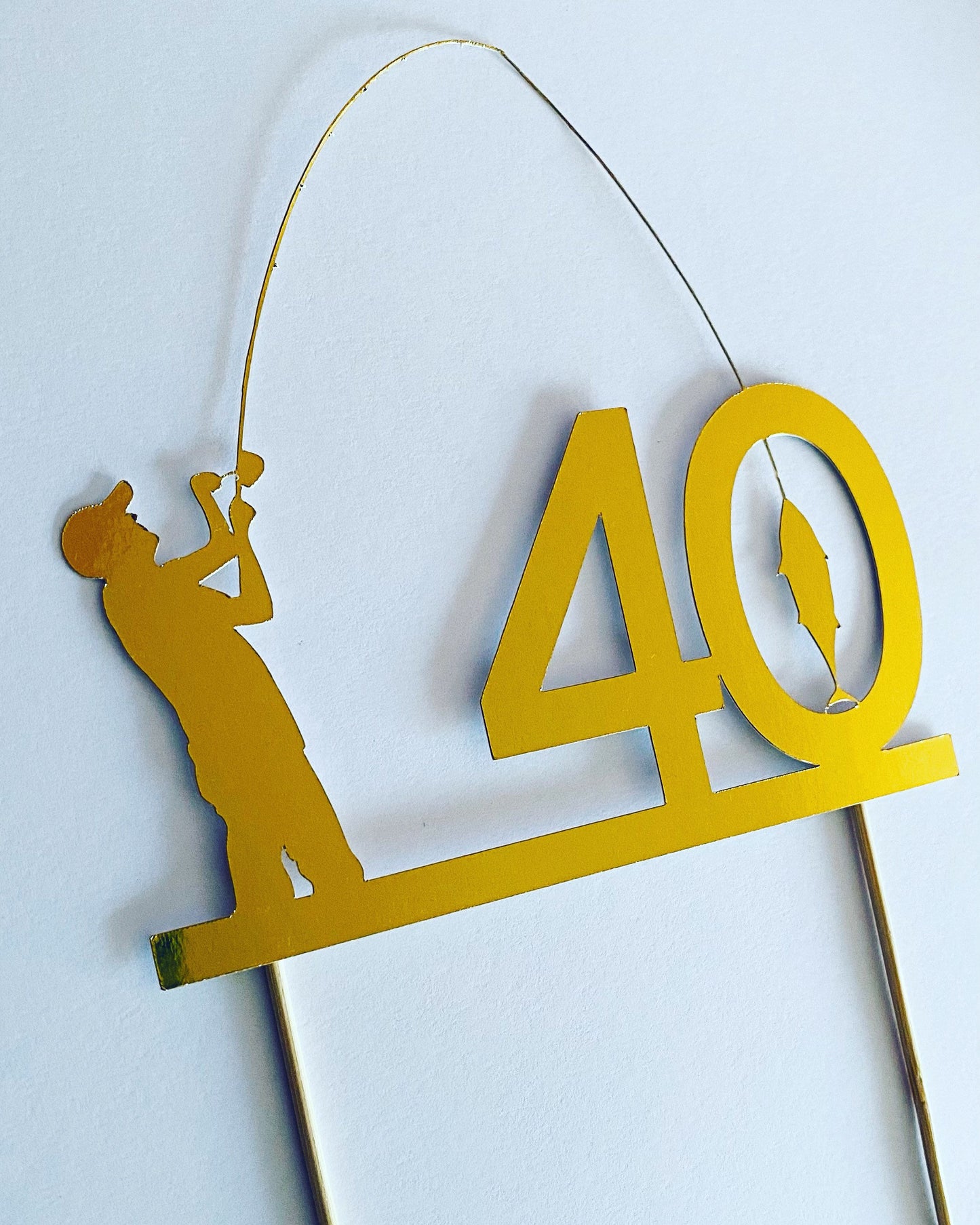 Fishing cake topper