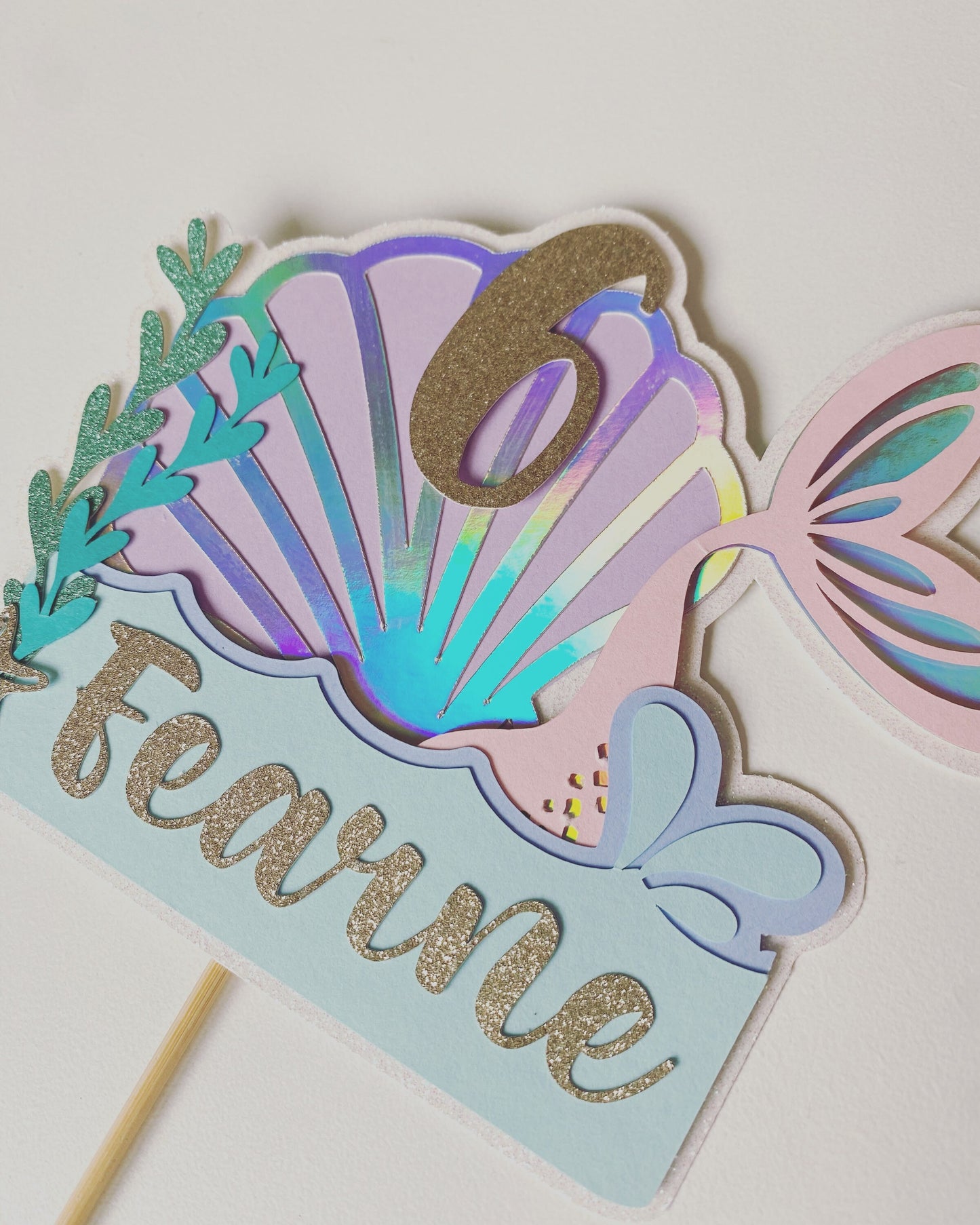 Mermaid cake topper