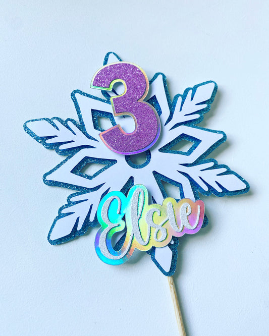 Snowflake cake topper