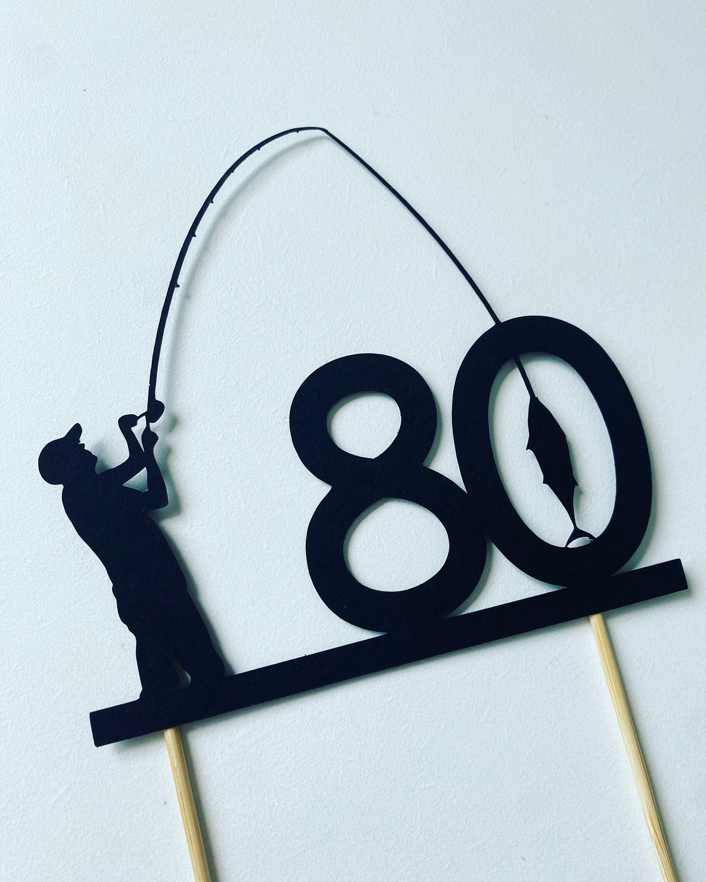 Fishing cake topper