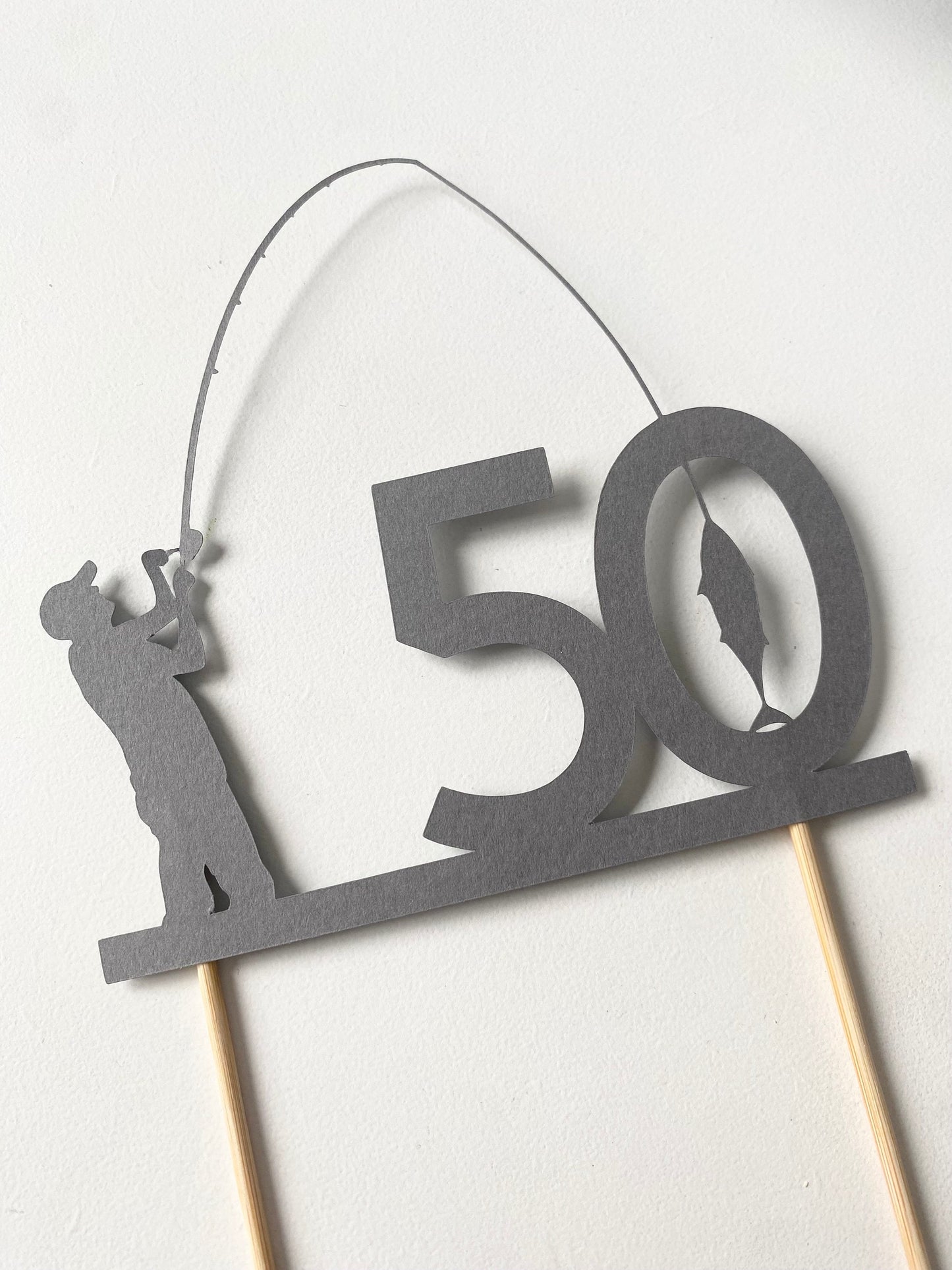 Fishing cake topper