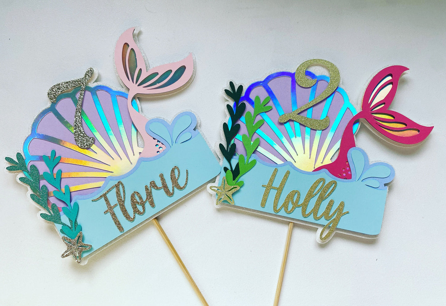 Mermaid cake topper