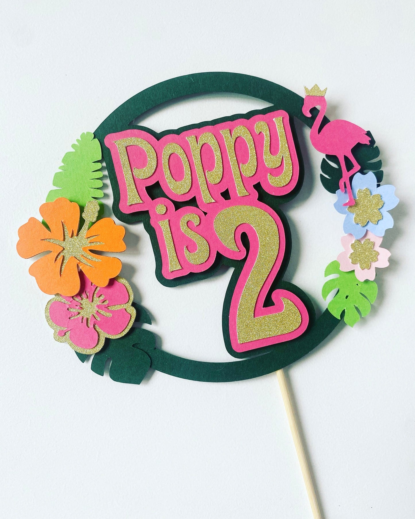 Tropical cake topper