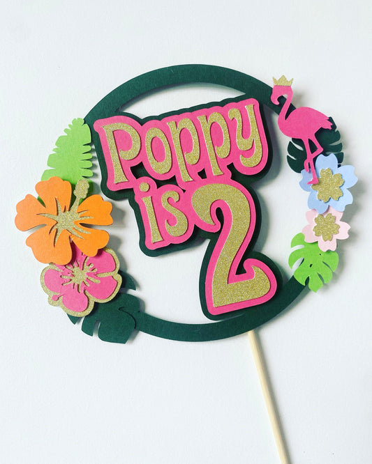 Tropical cake topper