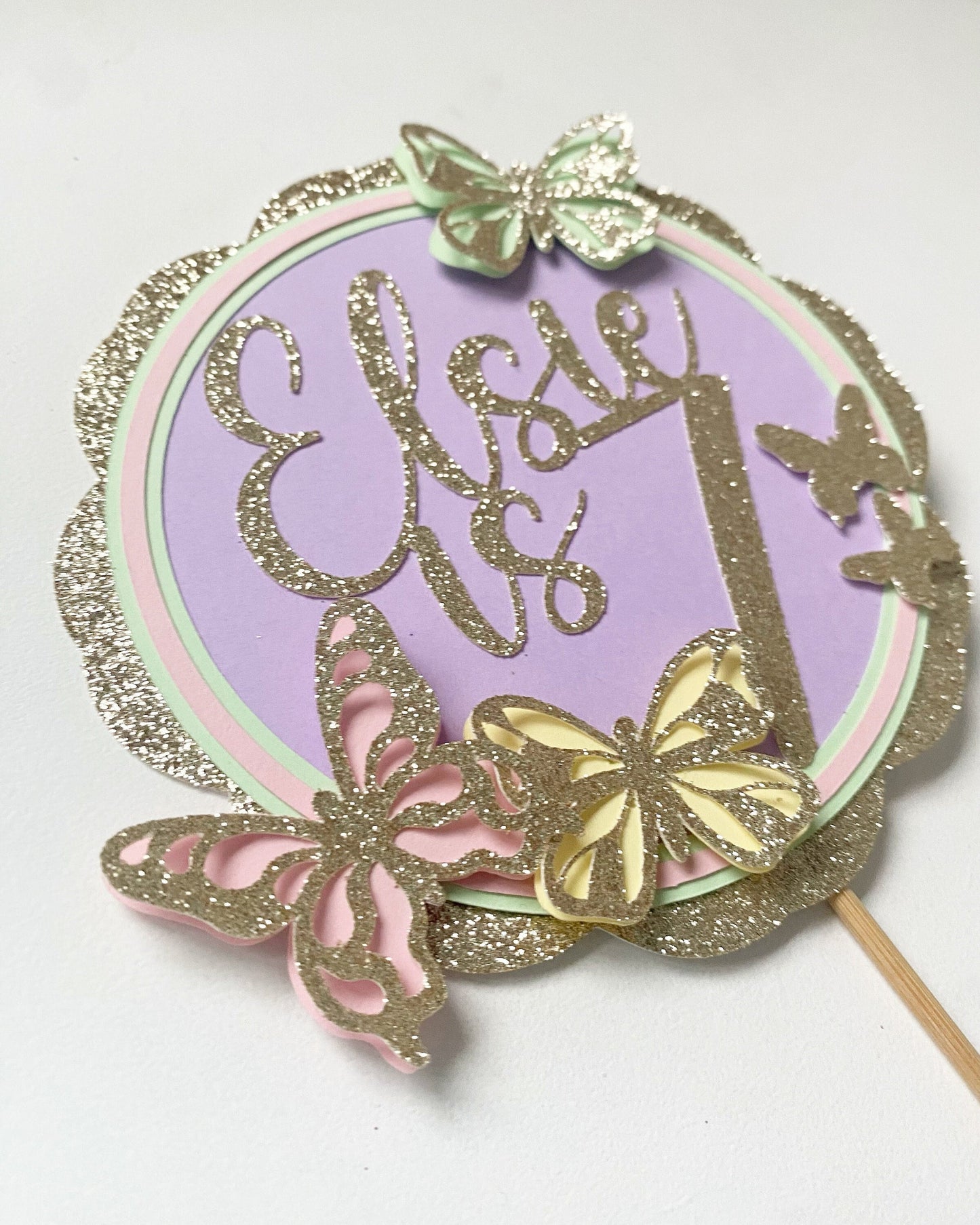 Pastel butterfly banner