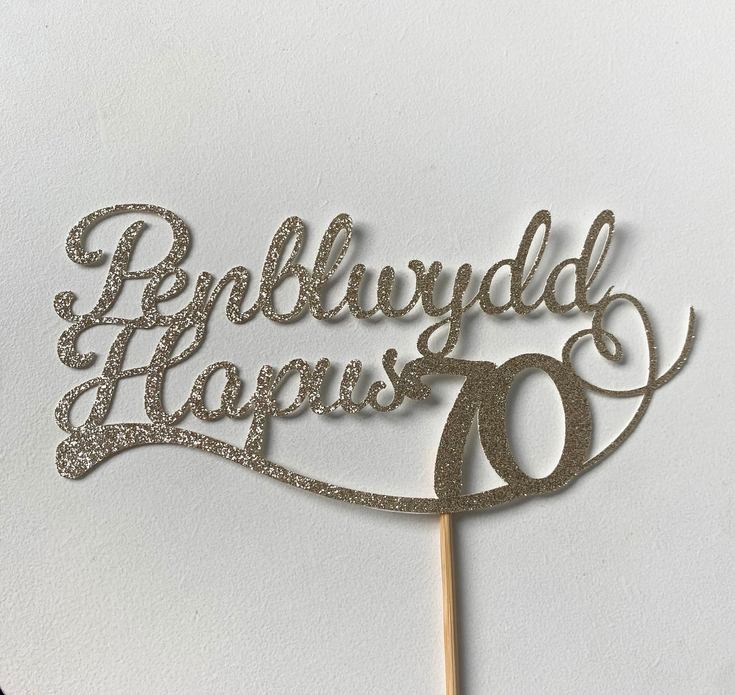 Penblwydd Hapus Welsh cake topper