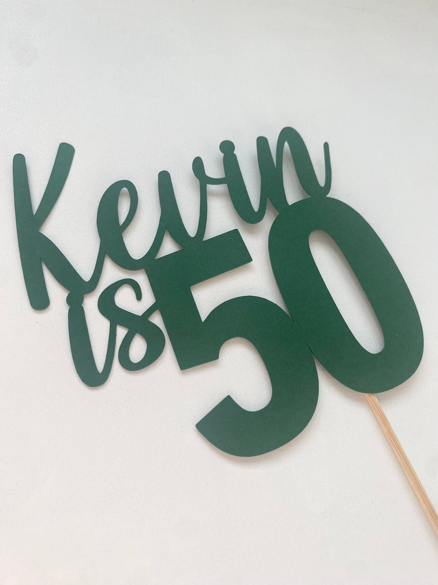 Personalised name and age cake topper
