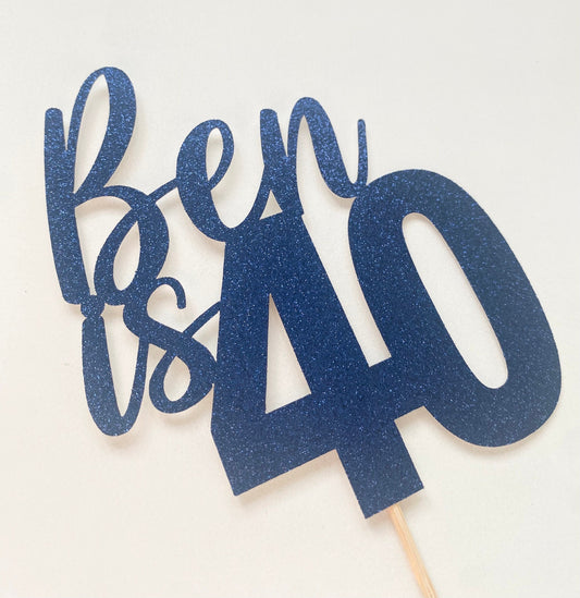 Personalised name and age cake topper