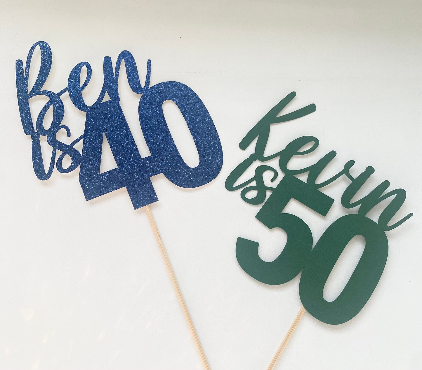 Personalised name and age cake topper
