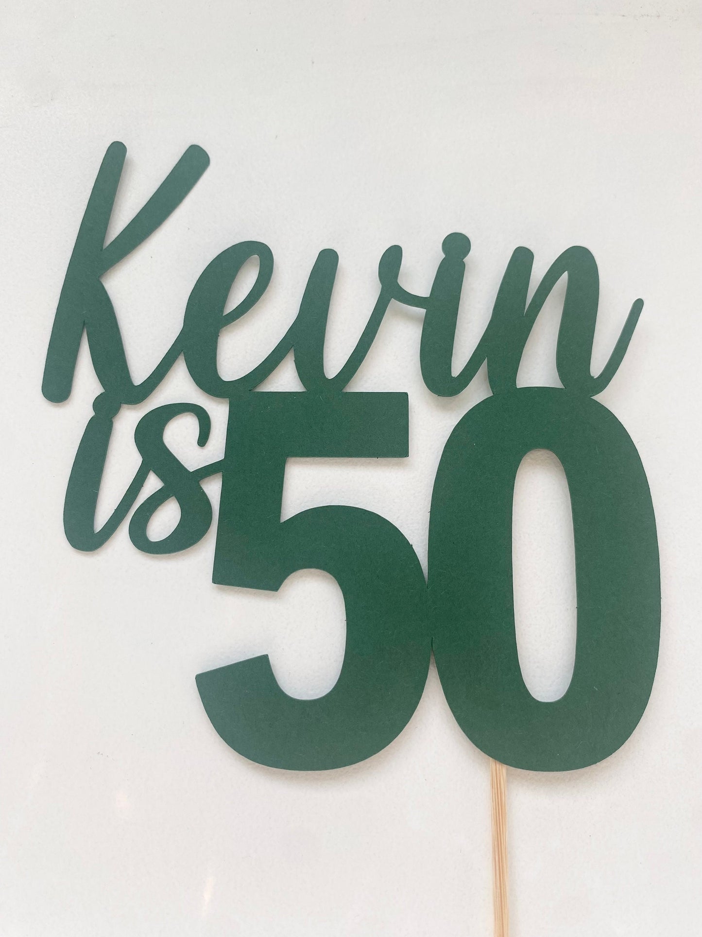 Personalised name and age cake topper