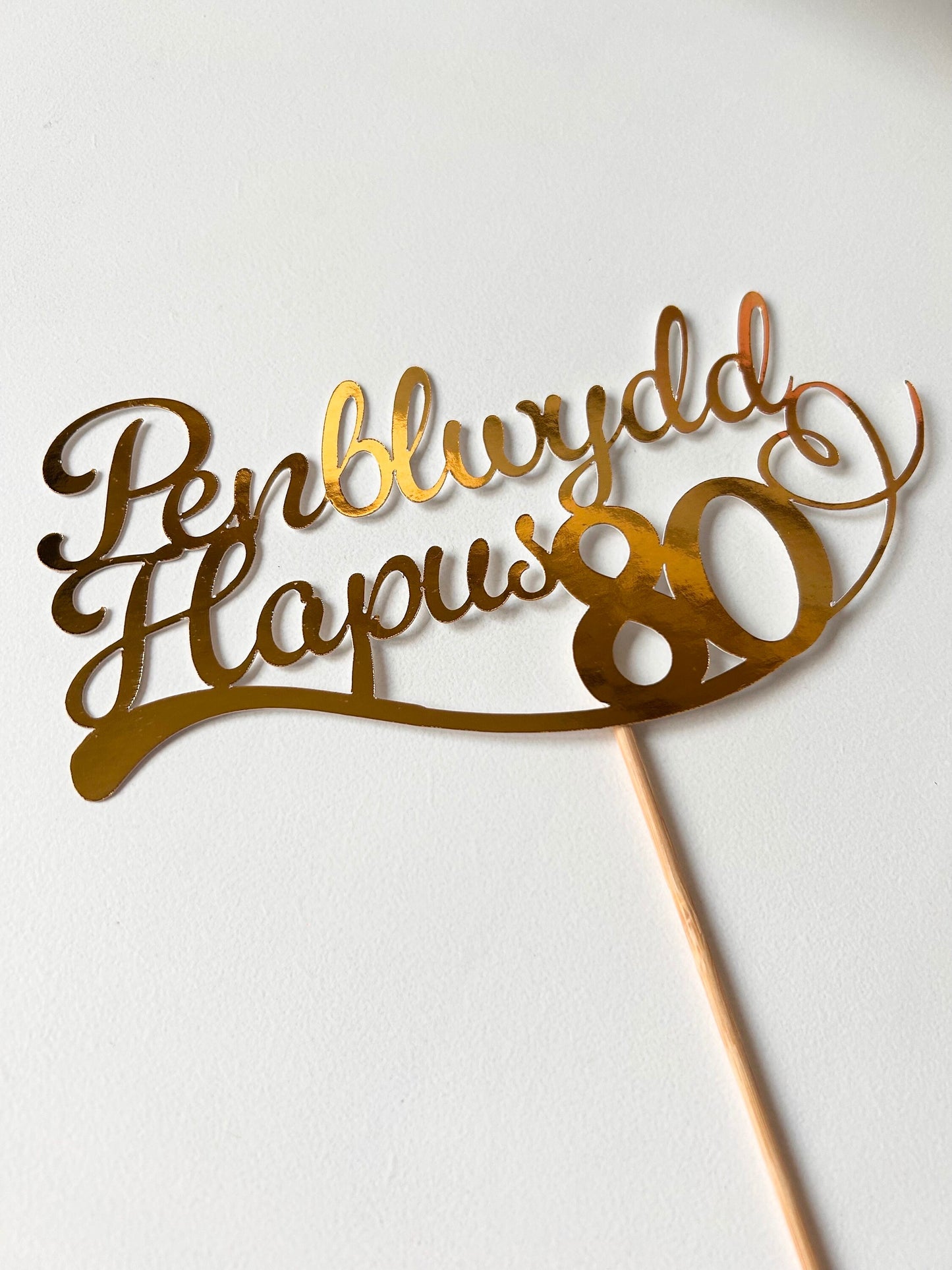 Penblwydd Hapus Welsh cake topper