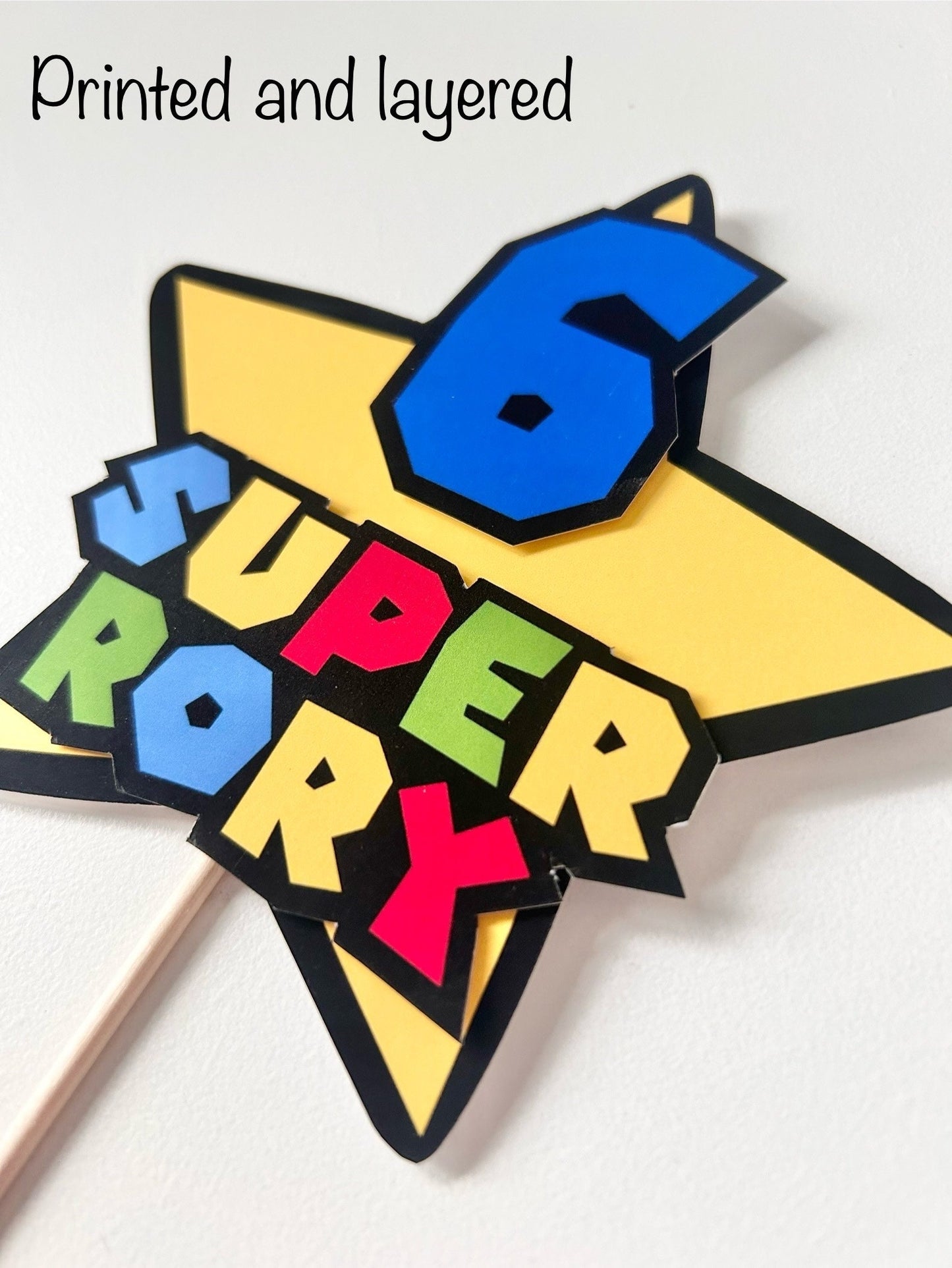 Super Mario inspired cake topper