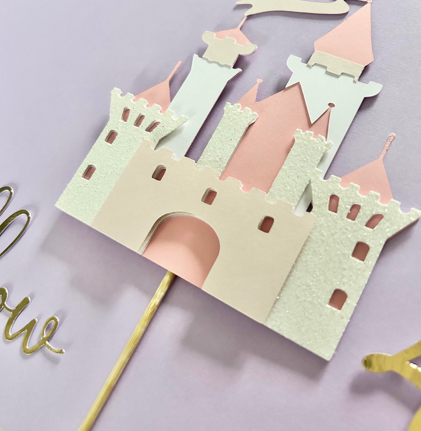 Princess Castle cake topper set