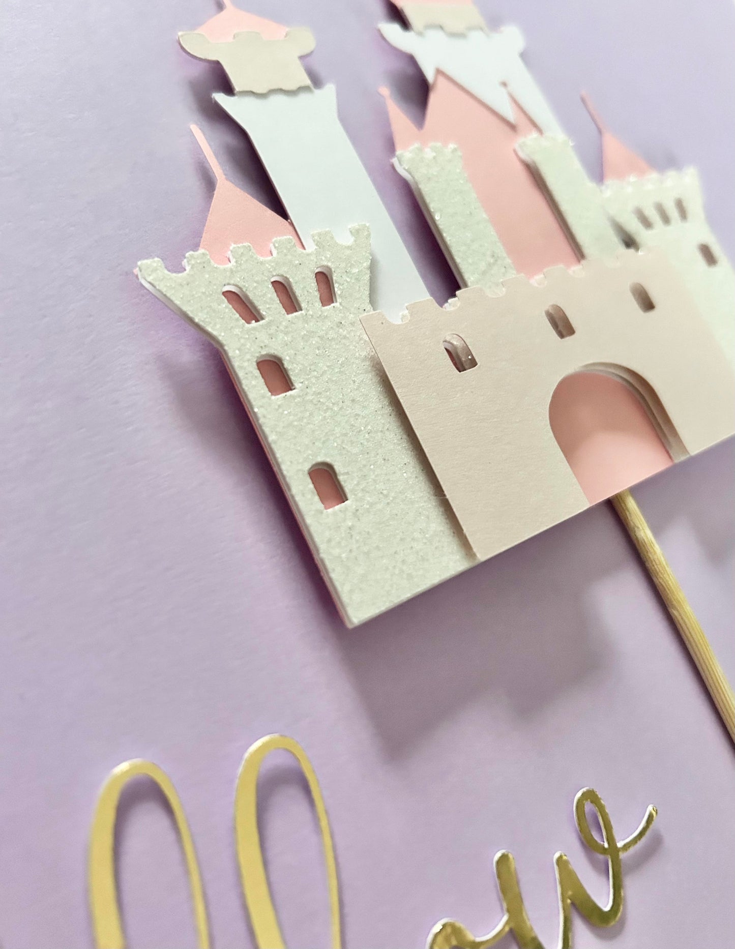 Princess Castle cake topper set