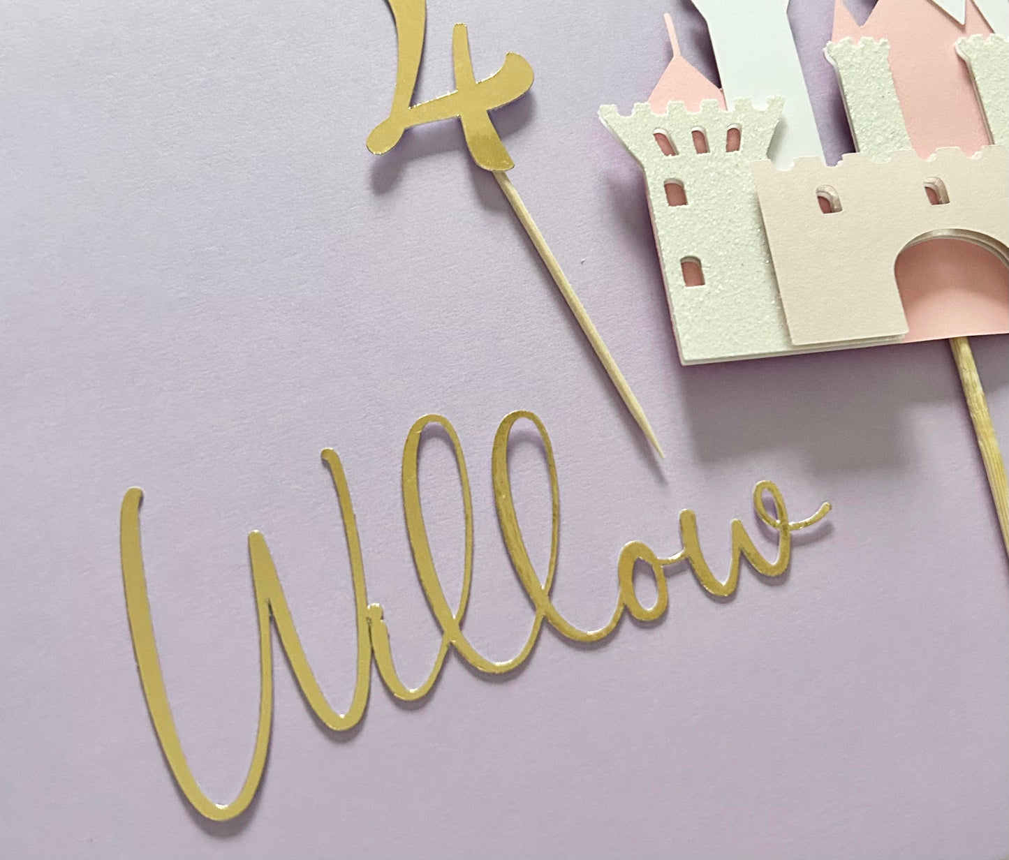 Princess Castle cake topper set