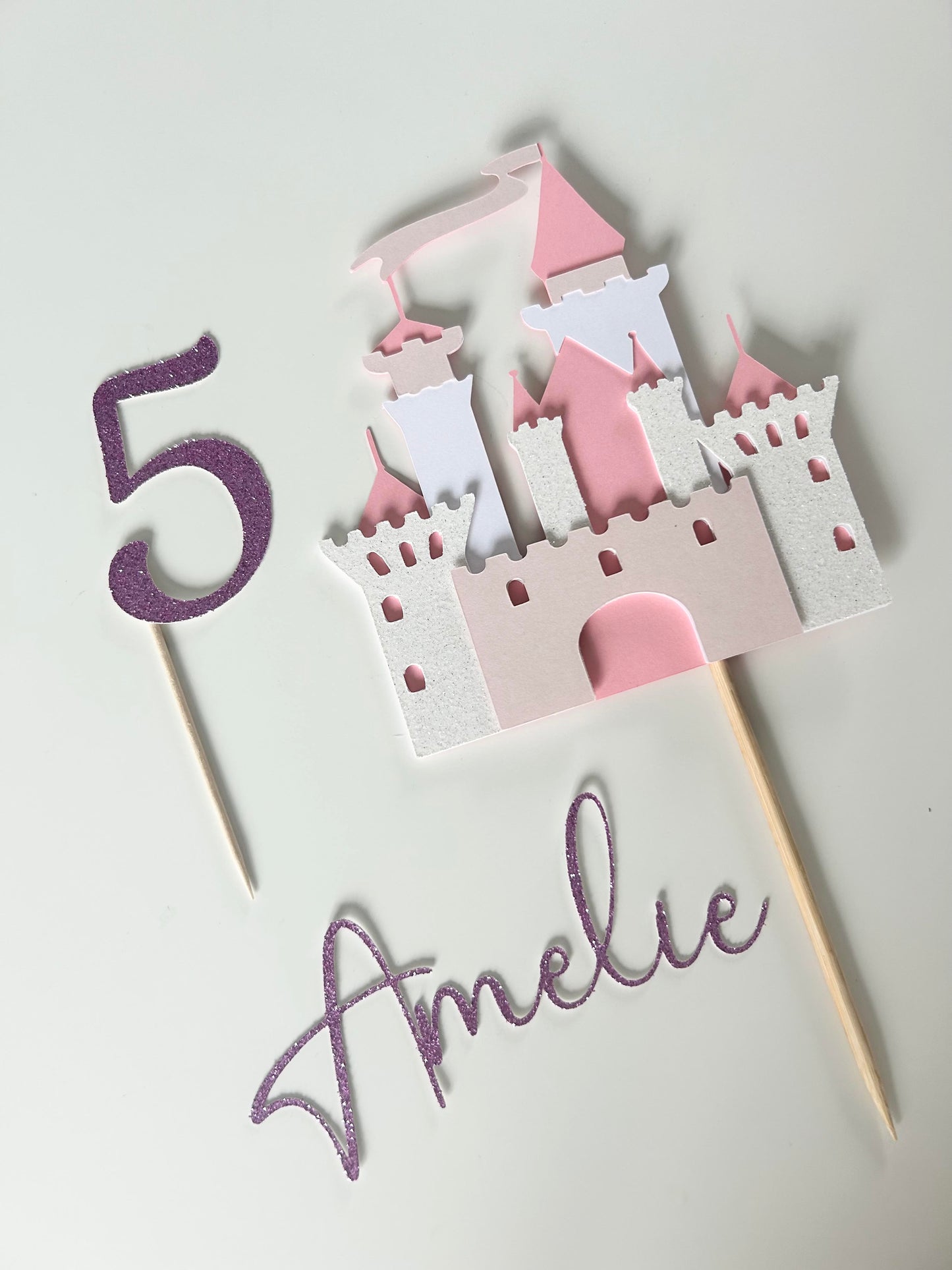 Princess Castle cake topper set